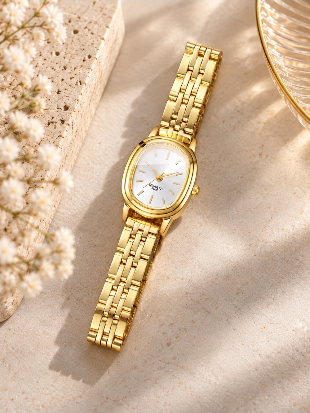 Gold Women's Quartz Bracelet Watch